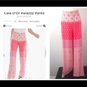 Chico’s Cala D’Or The Ultimate Fit Palazzo Pull-on Pants.